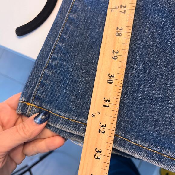 VTG Y2K Abercrombie & Fitch Stretch Mid Rise Bootcut Denim Jeans Size 4L - Picture 9 of 9